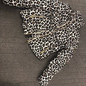 New Michael Kors leopard puffer jacket
